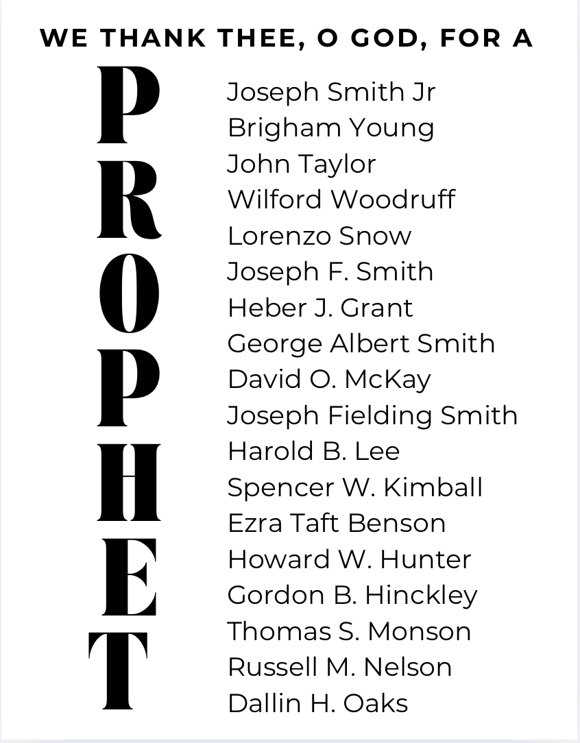 Latter Day Prophets